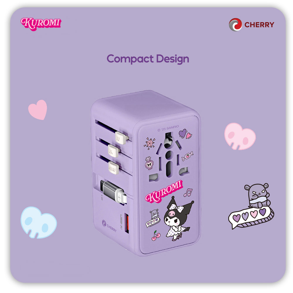 Sanrio Characters and CHERRY 100W Universal Travel Adapter