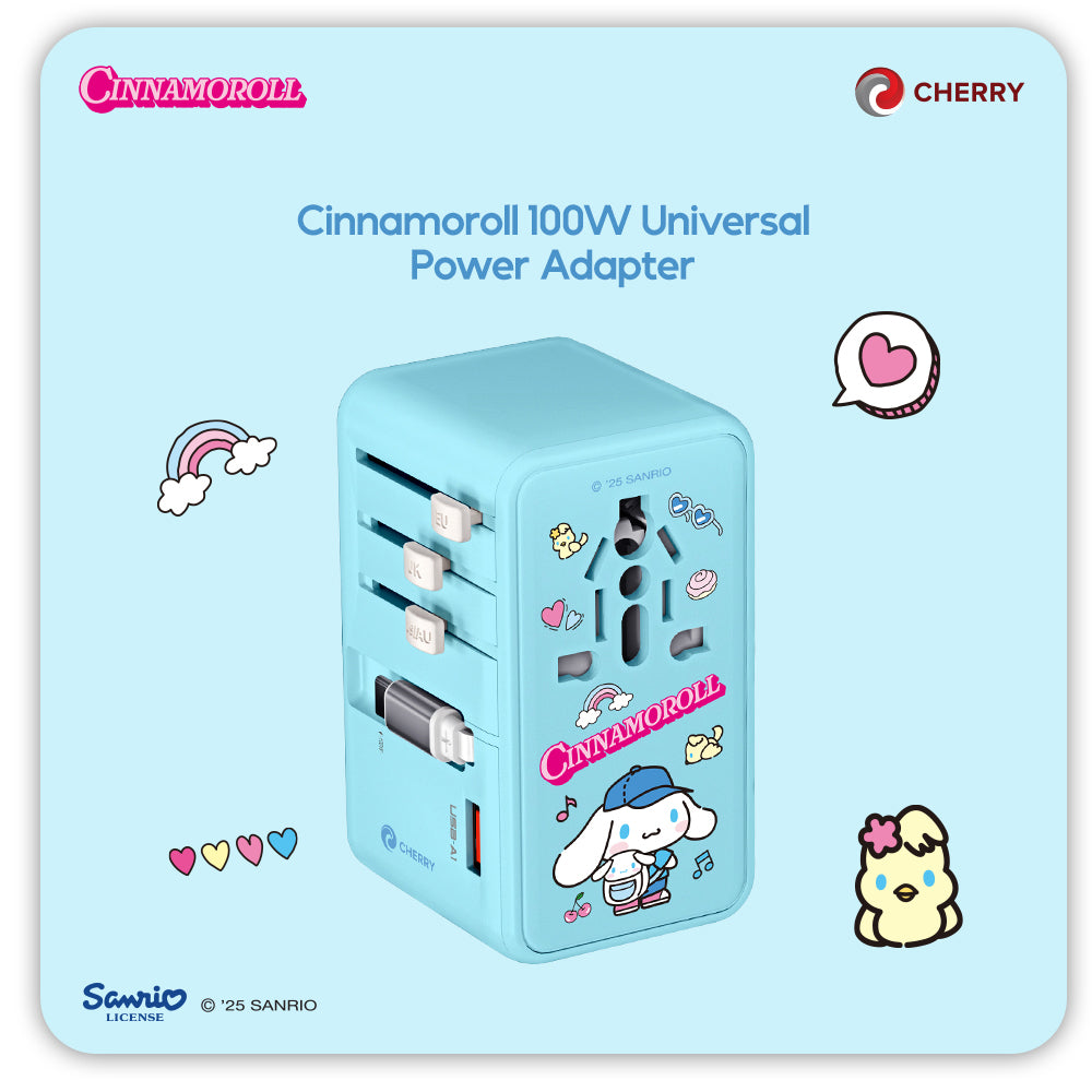 Sanrio Characters and CHERRY 100W Universal Travel Adapter
