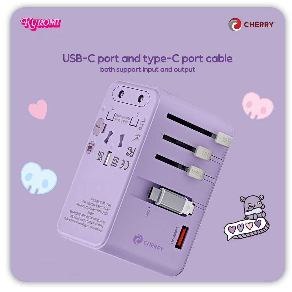 Sanrio Characters and CHERRY 100W Universal Travel Adapter