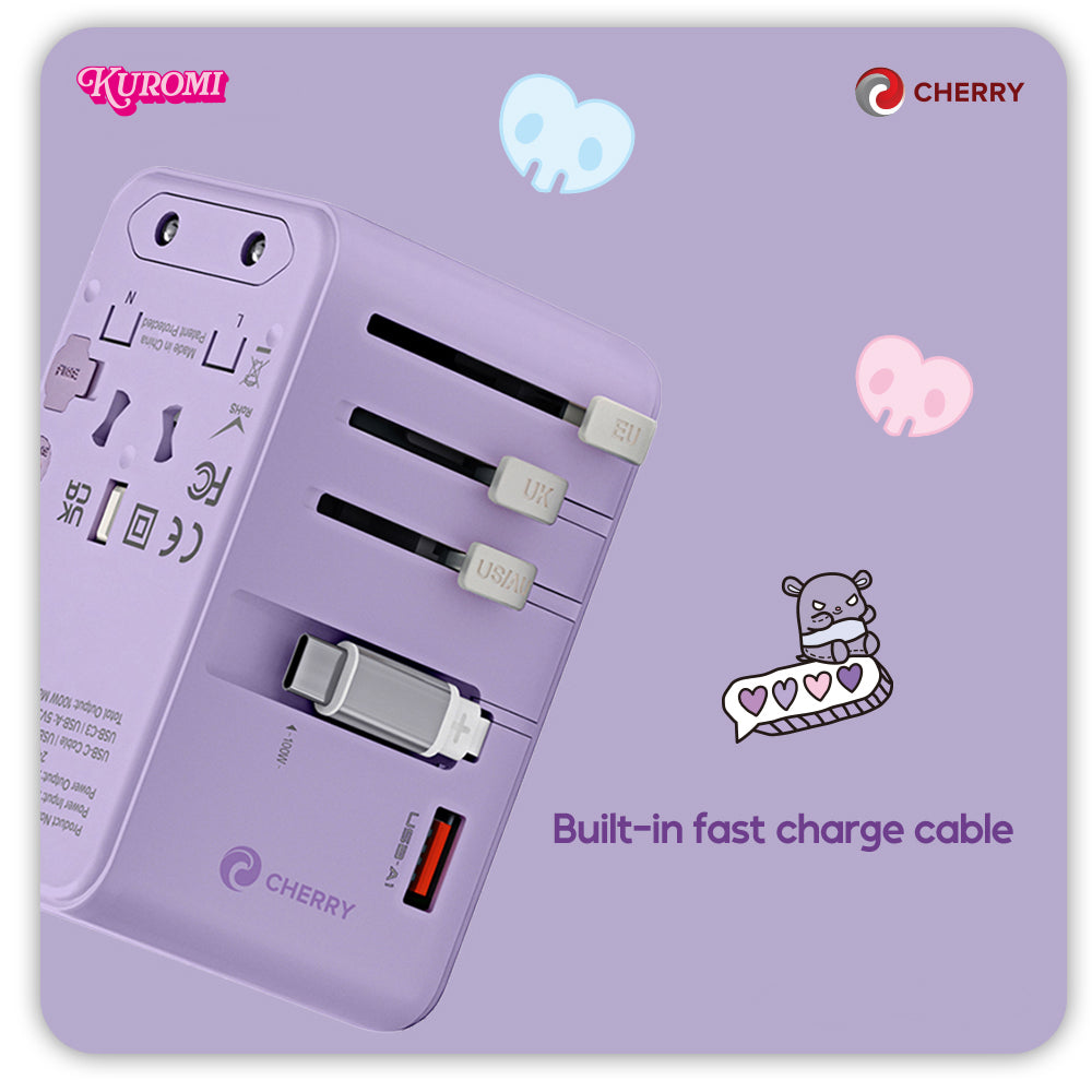 Sanrio Characters and CHERRY 100W Universal Travel Adapter