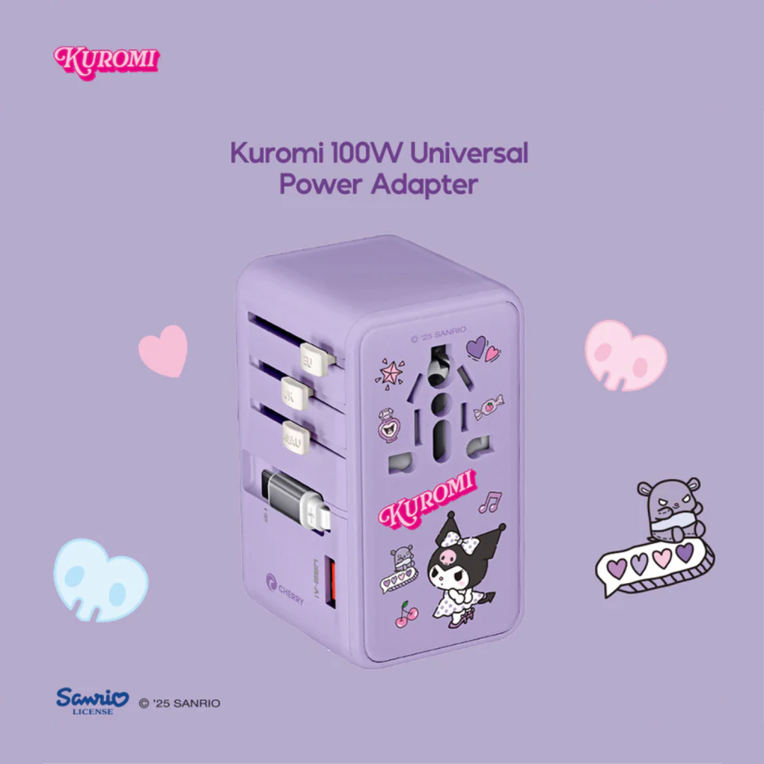 Sanrio Characters and CHERRY 100W Universal Travel Adapter