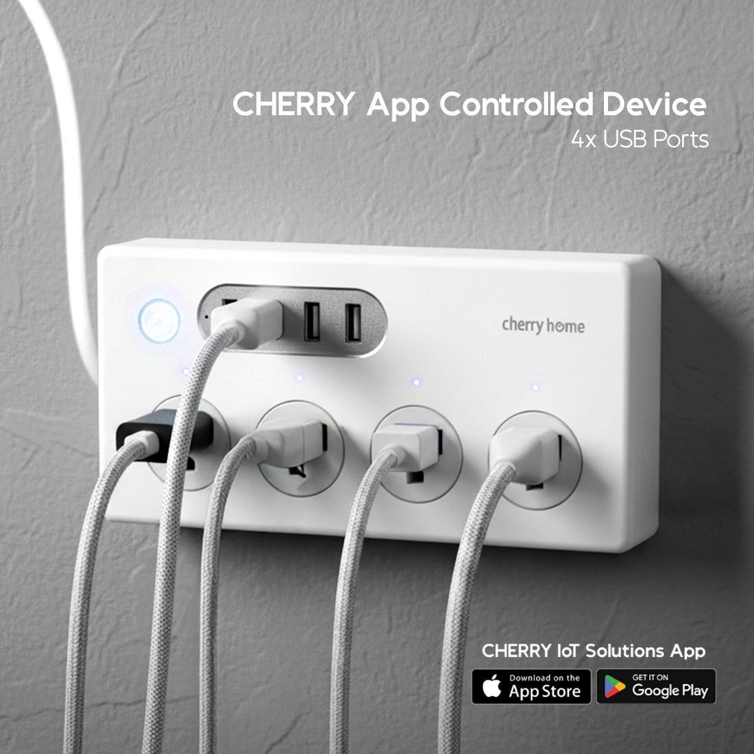 CHERRY 4-USB Smart Extension Cord
