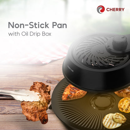 CHERRY Smokeless Easy BBQ Grill Deluxe