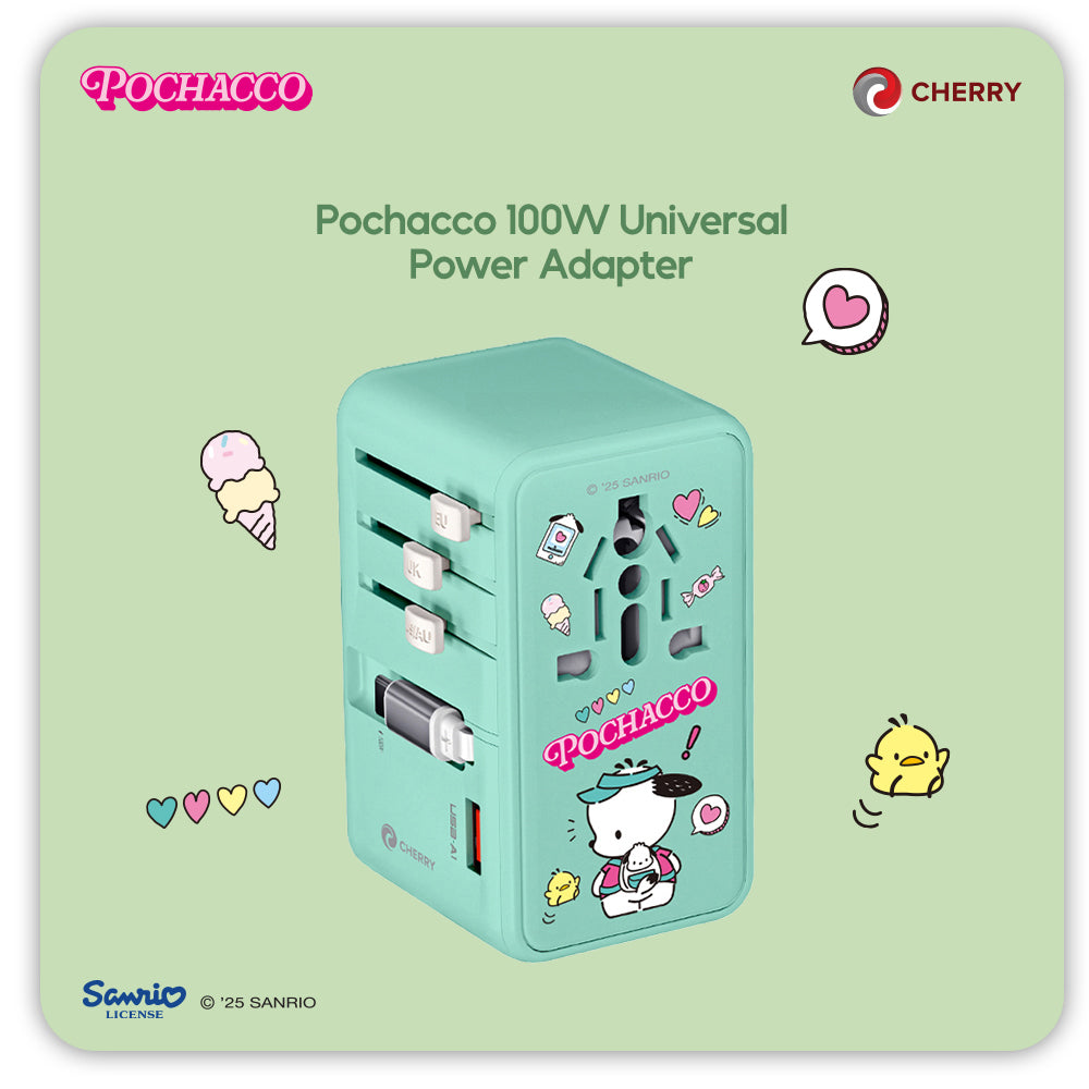 Sanrio Characters and CHERRY 100W Universal Travel Adapter