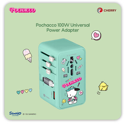 Sanrio Characters and CHERRY 100W Universal Travel Adapter