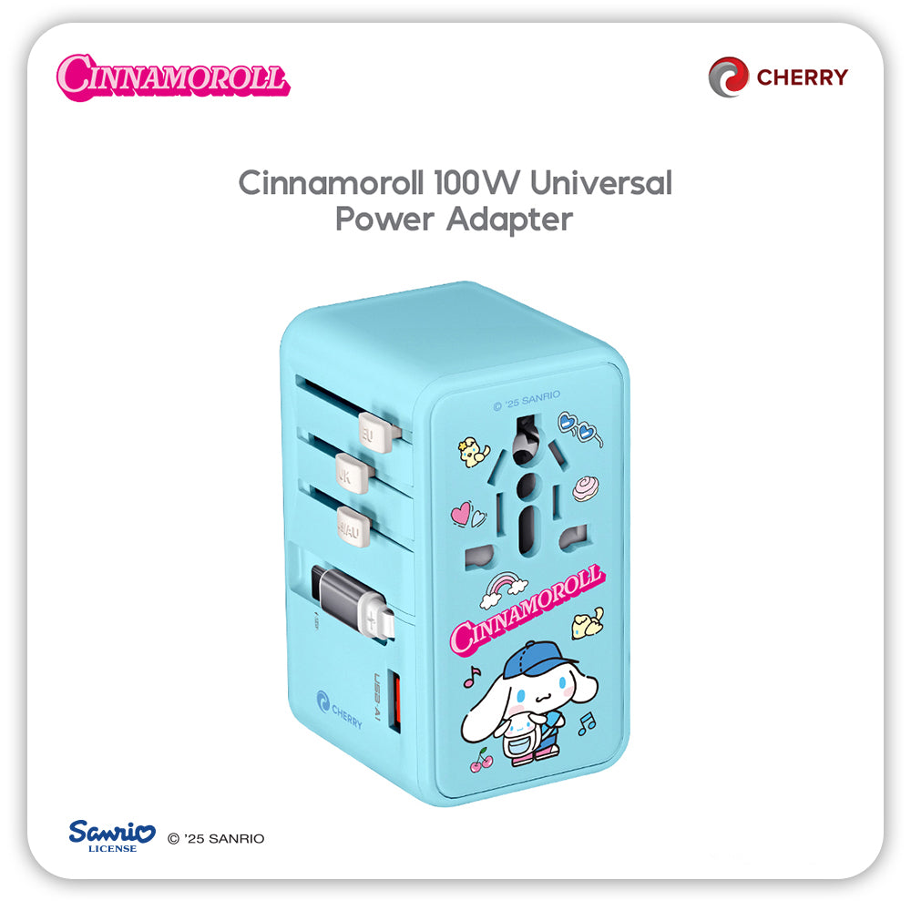 Sanrio Characters and CHERRY 100W Universal Travel Adapter