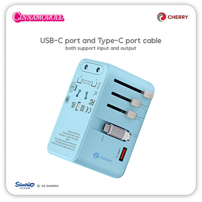 Sanrio Characters and CHERRY 100W Universal Travel Adapter