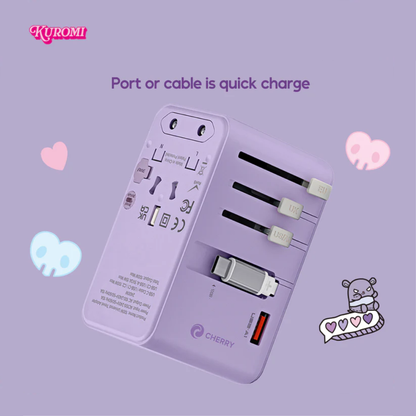 Sanrio Characters and CHERRY 100W Universal Travel Adapter