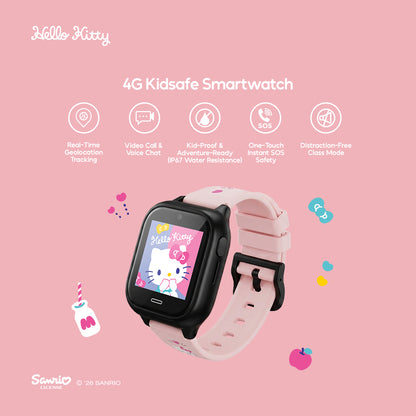 Sanrio Characters and CHERRY Smartwatch 4G for Kids | GPS | Video Call | SOS | IP67 Water Resistant