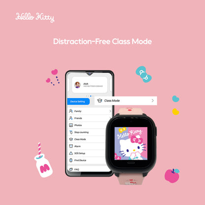 Sanrio Characters and CHERRY Smartwatch 4G for Kids | GPS | Video Call | SOS | IP67 Water Resistant