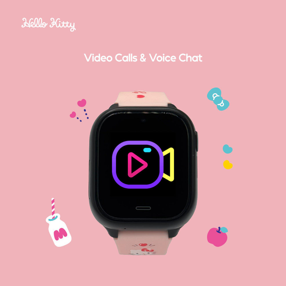 Sanrio Characters and CHERRY Smartwatch 4G for Kids | GPS | Video Call | SOS | IP67 Water Resistant