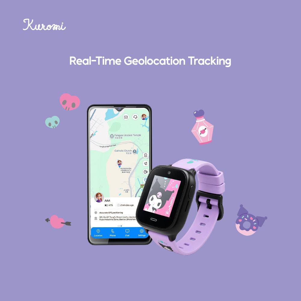 Sanrio Characters and CHERRY Smartwatch 4G for Kids | GPS | Video Call | SOS | IP67 Water Resistant