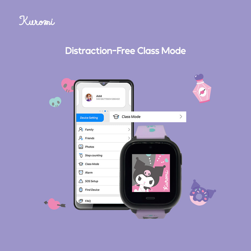 Sanrio Characters and CHERRY Smartwatch 4G for Kids | GPS | Video Call | SOS | IP67 Water Resistant