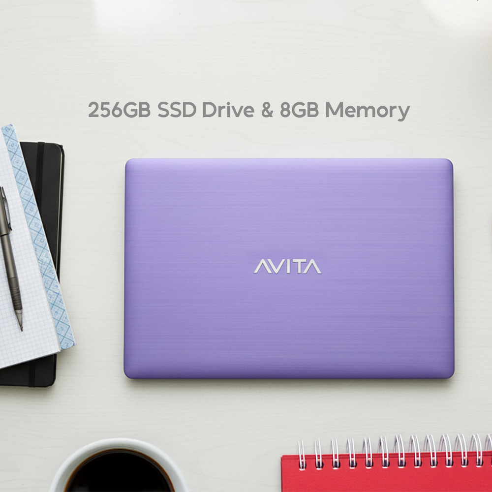 AVITA Pura 14" Windows Laptop with AMD A9 Processor and FREE Bullguard Internet Security