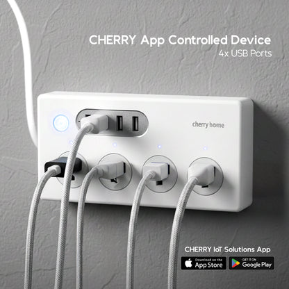CHERRY 4-USB Smart Extension Cord