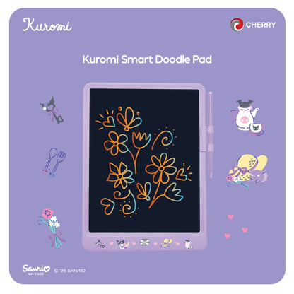 Sanrio Characters and CHERRY Smart Doodle Pad | LCD Writing Tablet | Reusable Drawing Board