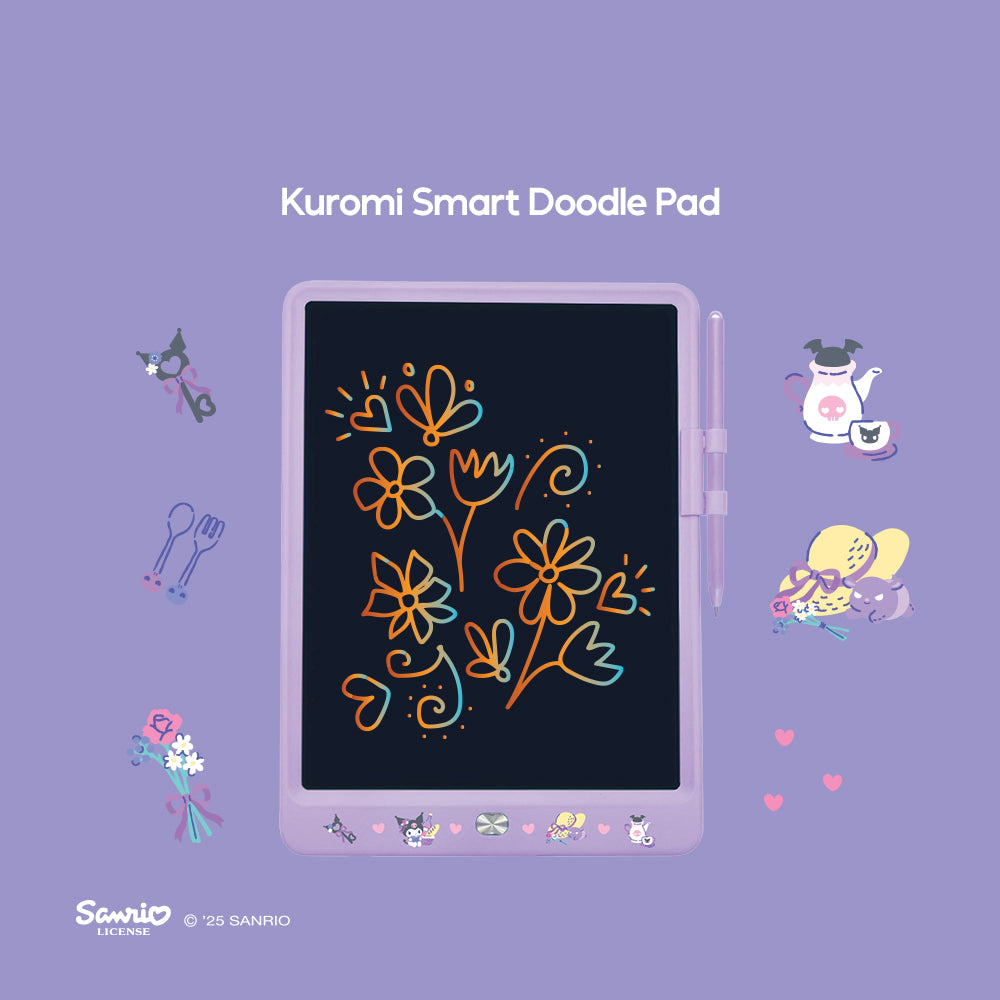 Sanrio Characters and CHERRY Smart Doodle Pad | LCD Writing Tablet | Reusable Drawing Board
