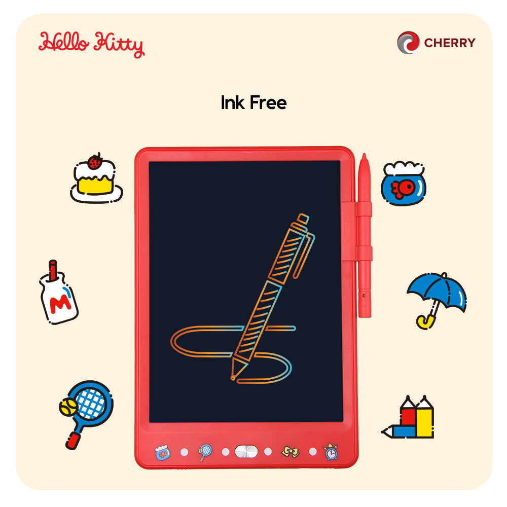 Sanrio Characters and CHERRY Smart Doodle Pad | LCD Writing Tablet | Reusable Drawing Board