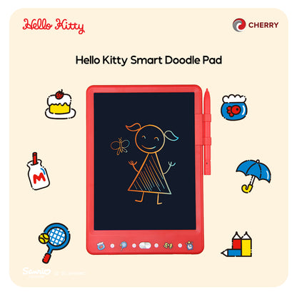 Sanrio Characters and CHERRY Smart Doodle Pad | LCD Writing Tablet | Reusable Drawing Board