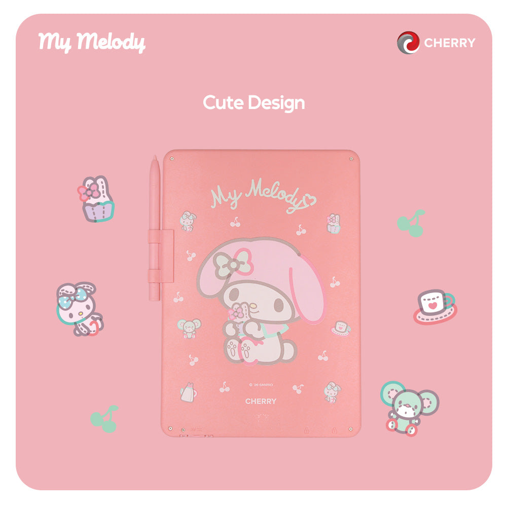 Sanrio Characters and CHERRY Smart Doodle Pad | LCD Writing Tablet | Reusable Drawing Board