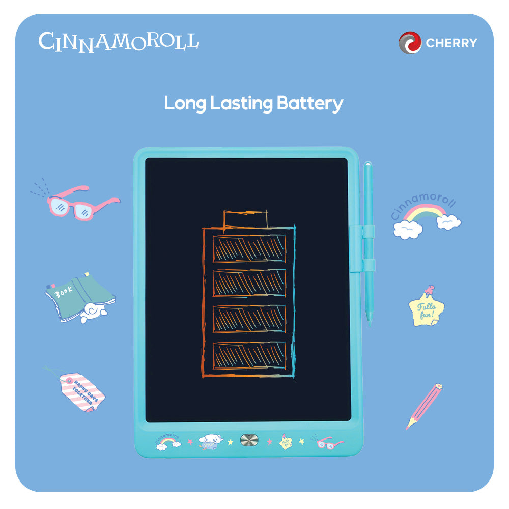 Sanrio Characters and CHERRY Smart Doodle Pad | LCD Writing Tablet | Reusable Drawing Board