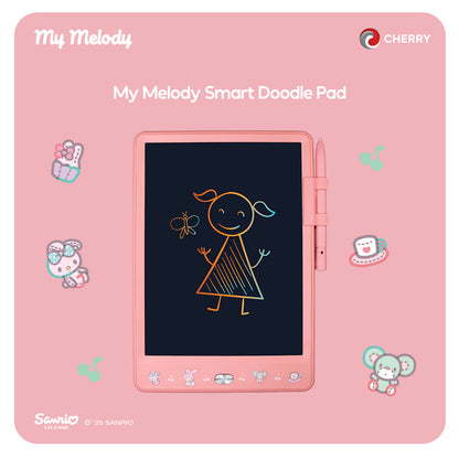 Sanrio Characters and CHERRY Smart Doodle Pad | LCD Writing Tablet | Reusable Drawing Board