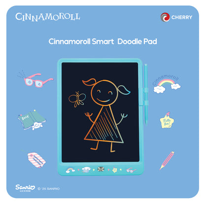Sanrio Characters and CHERRY Smart Doodle Pad | LCD Writing Tablet | Reusable Drawing Board