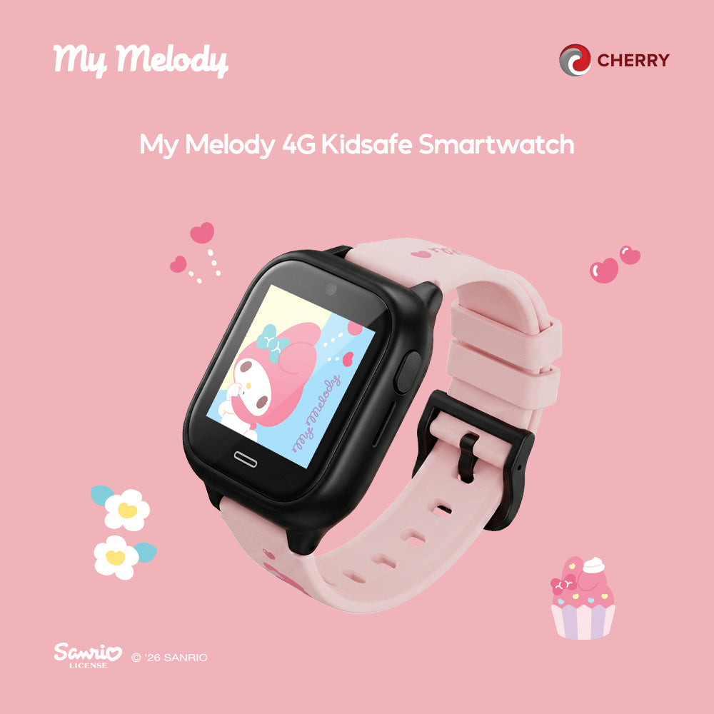 Sanrio Characters and CHERRY Smartwatch 4G for Kids | GPS | Video Call | SOS | IP67 Water Resistant