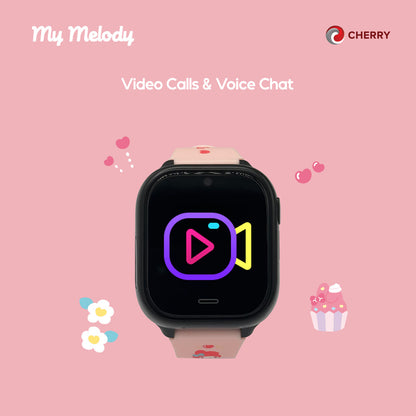 Sanrio Characters and CHERRY Smartwatch 4G for Kids | GPS | Video Call | SOS | IP67 Water Resistant