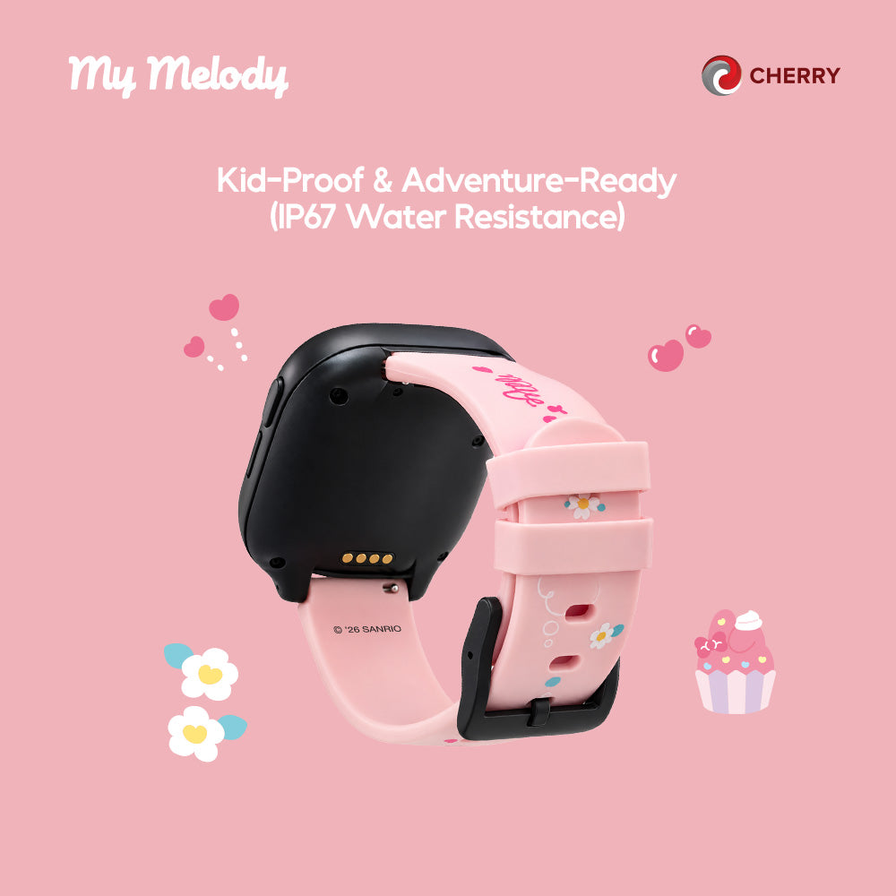 Sanrio Characters and CHERRY Smartwatch 4G for Kids | GPS | Video Call | SOS | IP67 Water Resistant