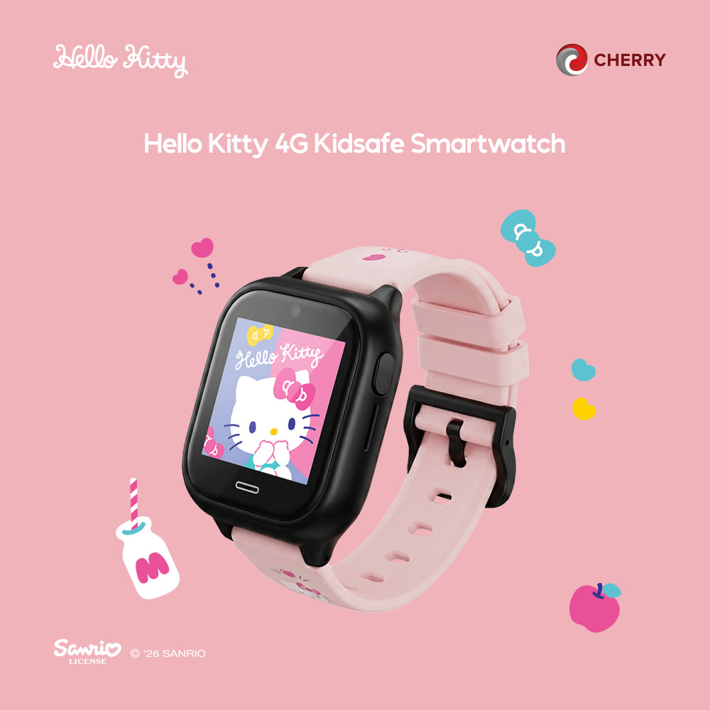 Sanrio Characters and CHERRY Smartwatch 4G for Kids | GPS | Video Call | SOS | IP67 Water Resistant