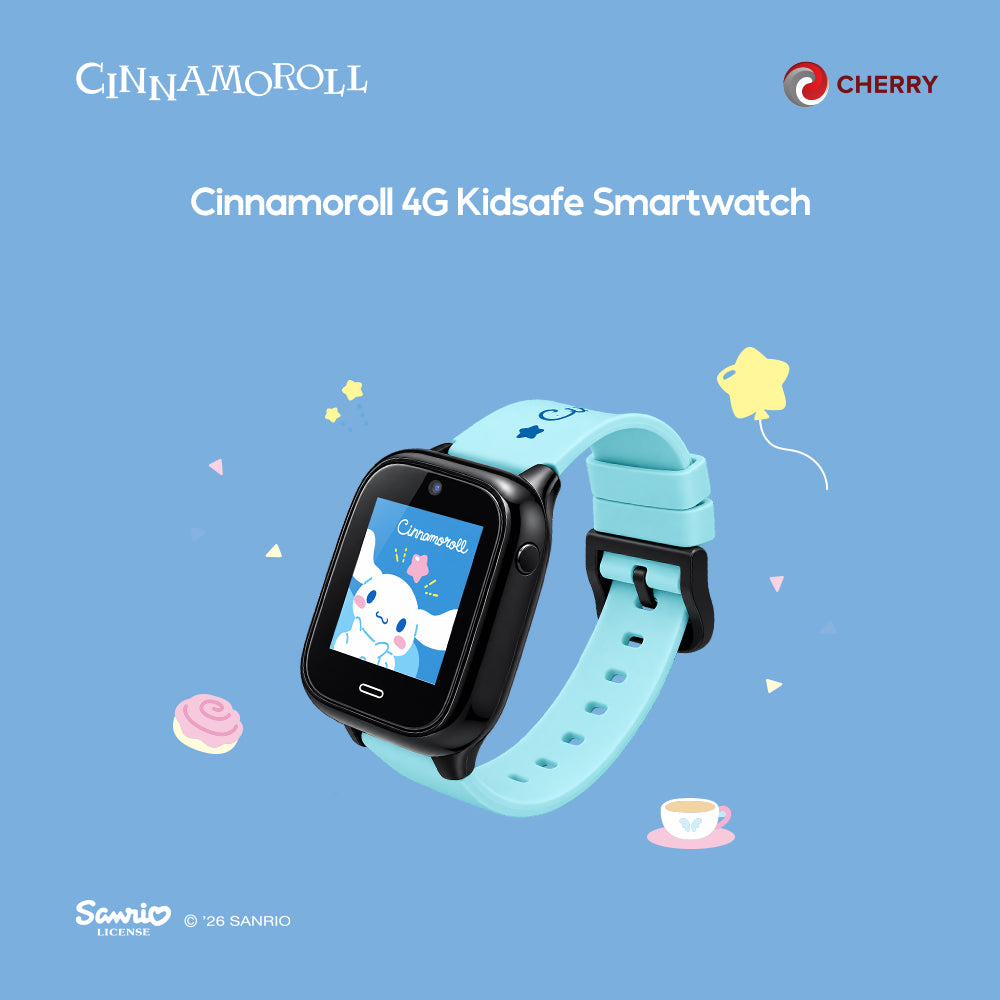 Sanrio Characters and CHERRY Smartwatch 4G for Kids | GPS | Video Call | SOS | IP67 Water Resistant